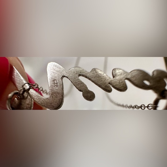 Sterling silver name plate necklace Nina - Picture 3 of 3